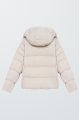 Short down jacket in milky color