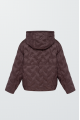 Brown down jacket with natural filling