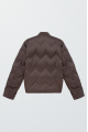 Short brown down jacket with natural filling