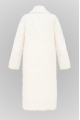 Long women's coat of white color