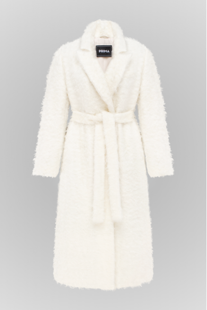 Stylish women's white coat