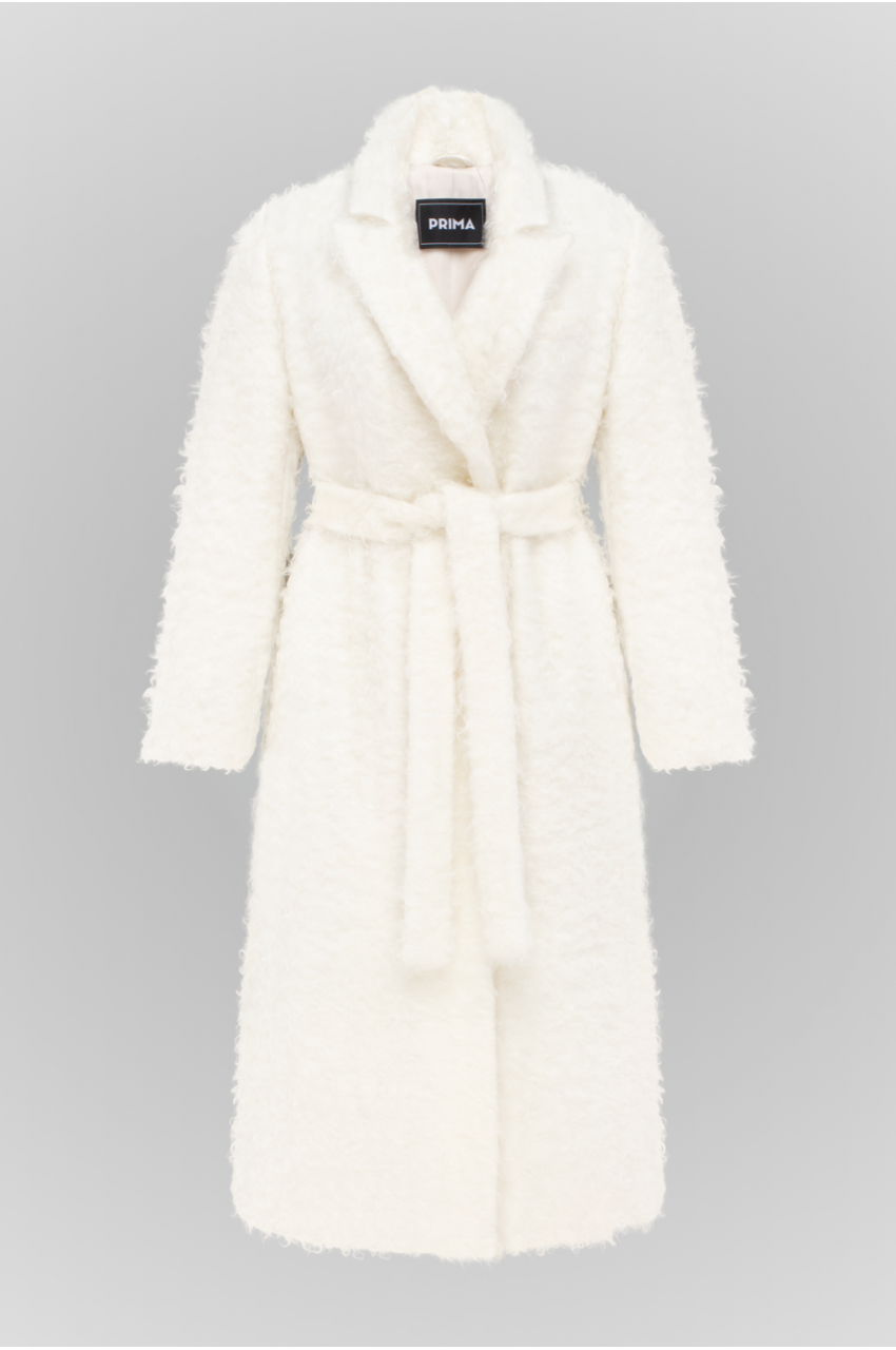 Stylish women's white coat
