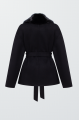 Black coat with mink collar