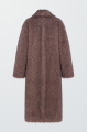 Stylish brown coat made of eco-fur