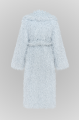 Long coat made of eco-fur in blue color