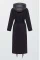 Long down coat of black color