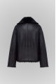 Double-sided black Tuscan sheepskin coat