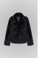 Double-sided black Tuscan sheepskin coat