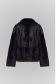 Double-sided black Tuscan sheepskin coat