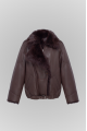 Chocolate-colored Tuscan sheepskin coat