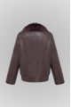 Chocolate-colored Tuscan sheepskin coat