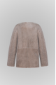 Gray sheepskin coat in VINTAGE style
