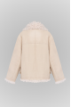 Beige sheepskin coat made of natural sheepskin