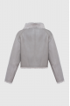 Short sheepskin coat made of Tuscan sheepskin in gray color