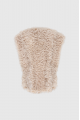 Beige natural sheepskin vest