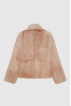 Double-sided sheepskin coat made of Tuscan sheepskin in beige color