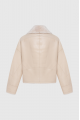 Short beige Tuscan sheepskin coat