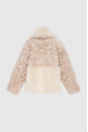 Women's double-sided sheepskin coat in beige color