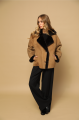 Brown suede sheepskin coat made of natural sheepskin