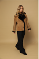 Brown suede sheepskin coat made of natural sheepskin