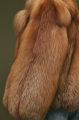 Stylish red fox fur coat