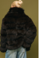 Women's dark chocolate fox fur coat