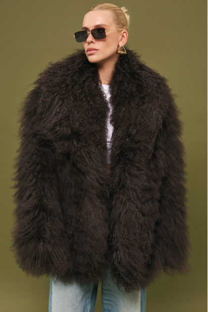Chocolate llama coat