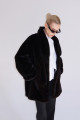 Dark chocolate Canadian mink coat
