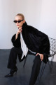 Black Canadian mink fur coat