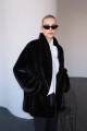 Black Canadian mink fur coat