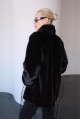 Black Canadian mink fur coat