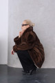 Chocolate-colored Canadian mink coat