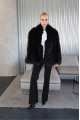Women's black fox fur coat