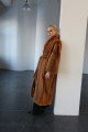 Long brown Canadian mink coat