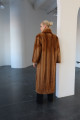 Long brown Canadian mink coat