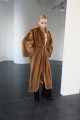 Long brown Canadian mink coat