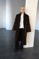 Long walnut-colored Canadian mink coat