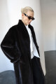 Long dark chocolate Canadian mink coat