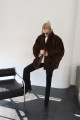 Chocolate-colored Canadian mink coat