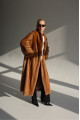 Long brown Canadian mink fur coat