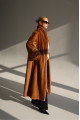 Long brown Canadian mink fur coat