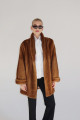 Brown Canadian mink fur coat