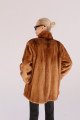 Brown Canadian mink fur coat