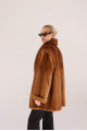 Brown Canadian mink fur coat