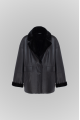 Classic double-sided black sheepskin jacket