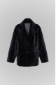 Classic double-sided black sheepskin jacket