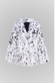 Women's white Canadian fox fur coat