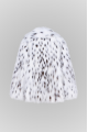 Women's white Canadian fox fur coat