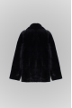 Classic double-sided black sheepskin jacket