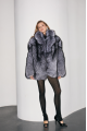 Black fox fur coat